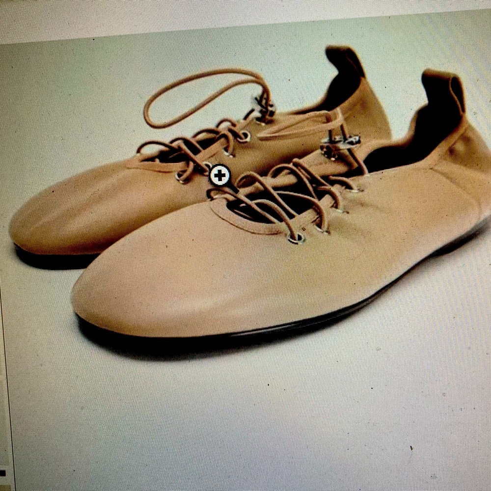 Zara leather ballet flats